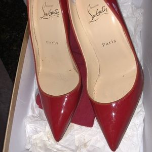 Red 37.5 Christian louboutin pigalles